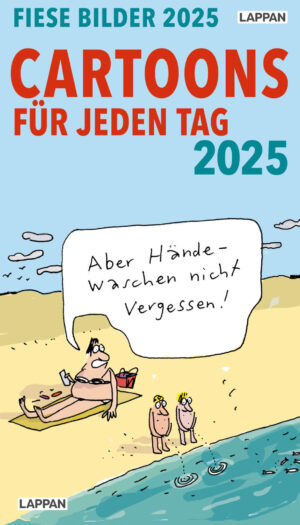 Bestseller-Kalender mit viel schwarzem Humor für jeden Tag Bissig, spöttisch, genial: Hier kommen Fans des bösen Witzes voll auf ihre Kosten! In diesem Tageskalender für 2025 versammelt sich der schwarze Humor von Miguel Fernandez, Til Mette, Mario Lars, Dorthe Landschulz und vielen, vielen anderen, die sich zu den besten Cartoonistinnen und Cartoonisten Deutschlands zählen dürfen. Die Meister der Ironie und des Sarkasmus zielen mit ihren pointierten Cartoons auf den aktuellen Zeitgeist und sorgen wöchentlich sechs Mal für einen neuen Lacher. Bitterböse durch 2025 Die 320 fiesen Cartoons in diesem Tageskalender sorgen für gute Laune an schwarzen Tagen und passen auf jeden Schreibtisch. Ein schwarz-humoriger Begleiter in voller Farbe für das ganze Jahr! Das bietet der fiese Kalender: 320 farbige Cartoons Perforierte Blätter zum Abreißen Praktische Aufstellvorrichtung Monatsübersicht auf jedem Blatt Format 12 x 21 cm