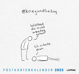 kriegundfreitag: Postkartenkalender 2025 von @kriegundfreitag