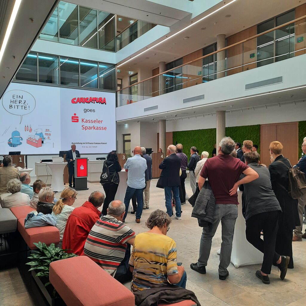 Eröffnung der Ausstellung »Caricatura goes Kasseler Sparkasse« im Foyer des neuen S-Finanz-Campus