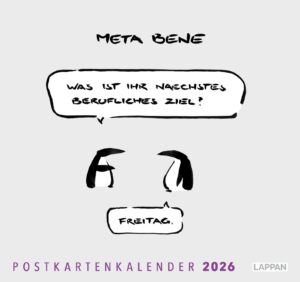 meta bene Postkartenkalender 2026 Lappan Verlag