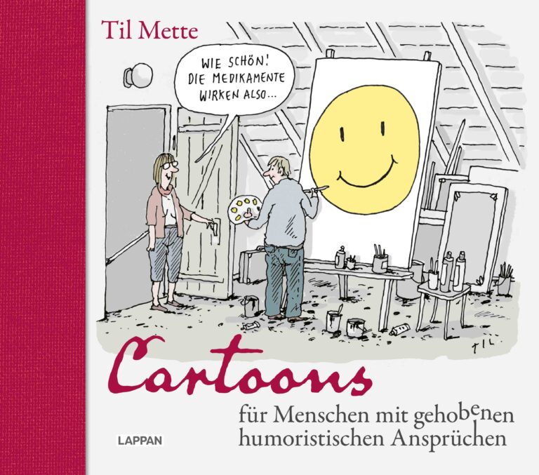 »Cartoon für Meschen mit gehobenen humoristischen Ansprüchen« von Til Mette Von KI bis Klimakrise – Die Krisen unserer Zeit humorvoll aufgearbeitet Til Mette widmet sich in seinem neuen Buch den absurden, ernsten und manchmal unfassbaren Themen der Gegenwart. Mit treffendem, feinem Humor greift er aktuelle Herausforderungen wie Künstliche Intelligenz, Klimawandel, Meinungsfreiheit, politische Konflikte und die Suche nach Glücksgefühlen in unserer selbstoptimierten Welt auf. Seine Cartoons, die wöchentlich exklusiv im stern erscheinen, richten sich an Menschen, die guten, nicht immer leicht zu konsumierenden Humor zu schätzen wissen. Das erwartet Sie: Die besten Cartoons aus Til Mettes aktuellem Schaffen Mit Interview: Michael Streck im Gespräch mit Til Mette Hochwertig ausgestatteter Hardcover-Band Ein wunderbar treffsicherer Kommentar zu Politik und Gesellschaft und ein gutes Geschenk für alle politisch interessierten Menschen.