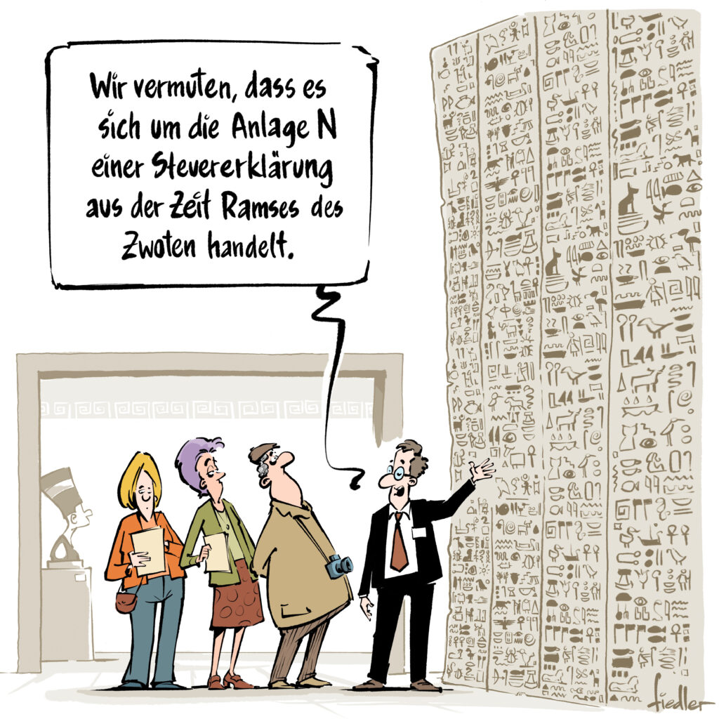 Darstellung des Cartoons von Tom Fiedler