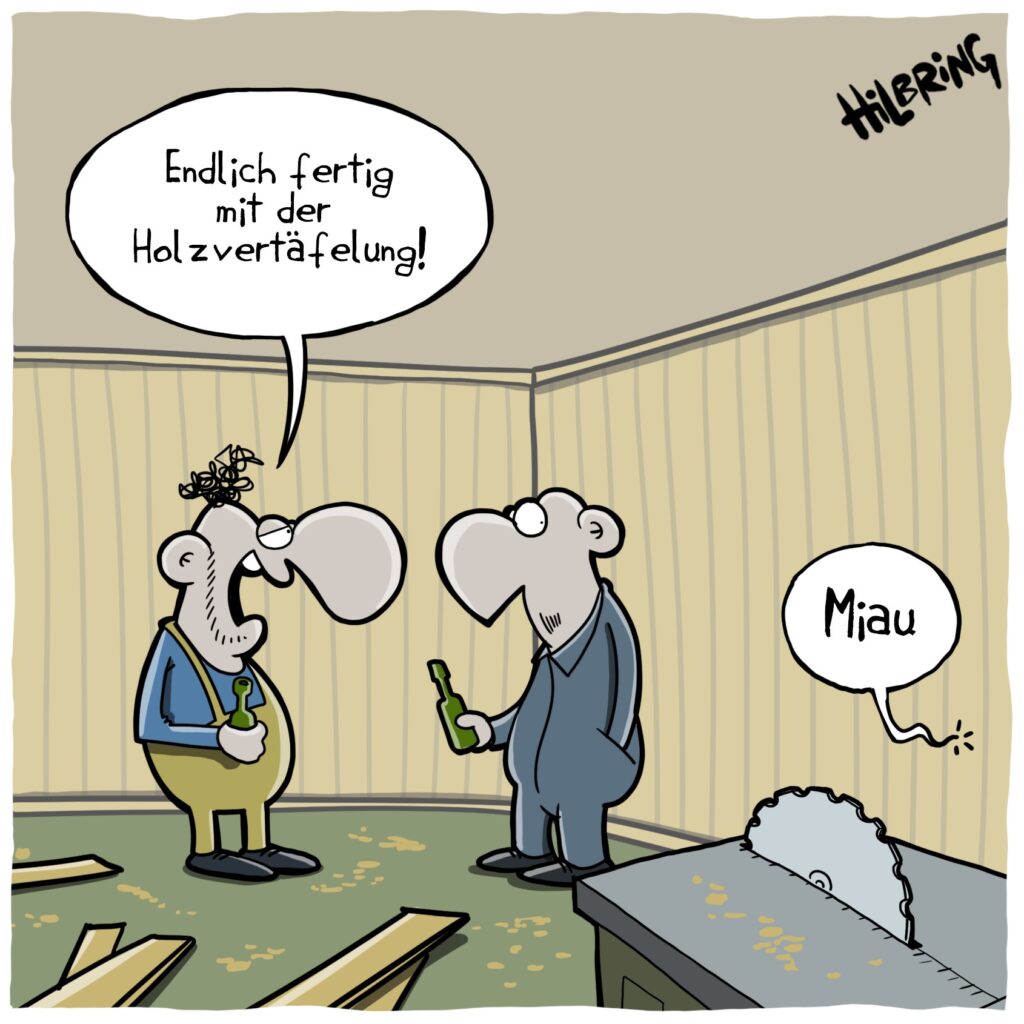 Darstellung des Cartoons von Oli Hilbring