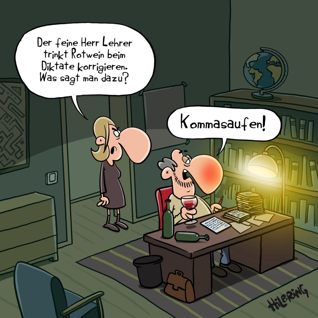 Darstellung des Cartoons von Oli Hilbring