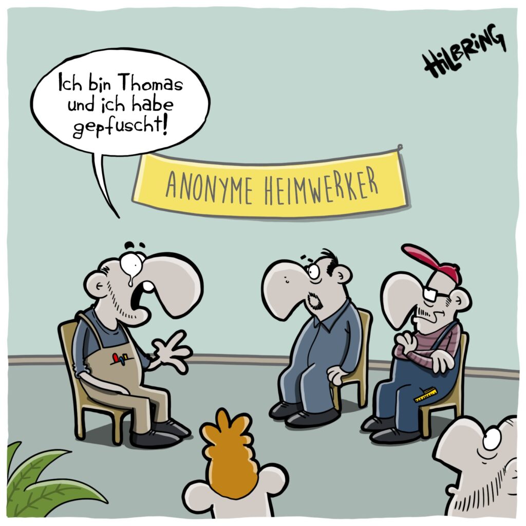 Darstellung des Cartoons von Oli Hilbring