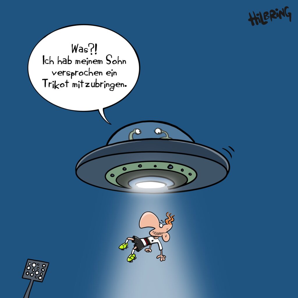 Darstellung des Cartoons von Oli Hilbring