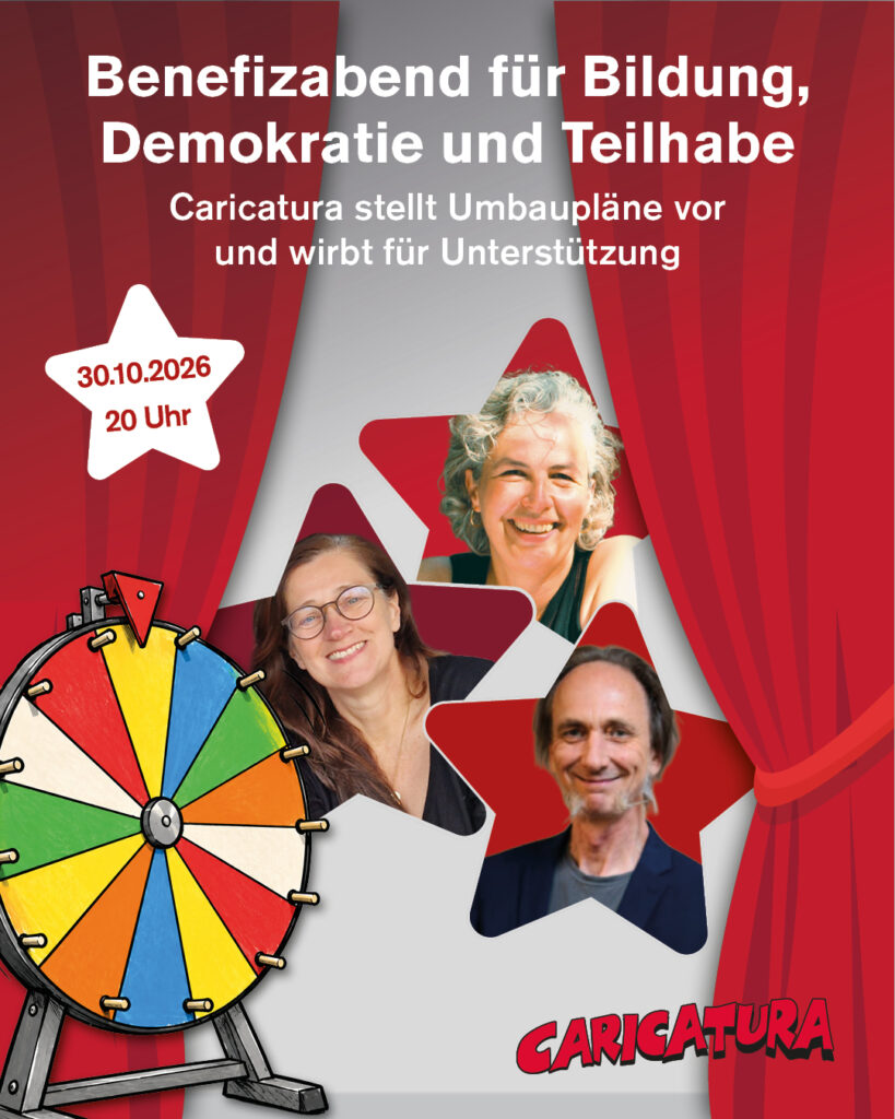 Benefizabend mit Cartoons